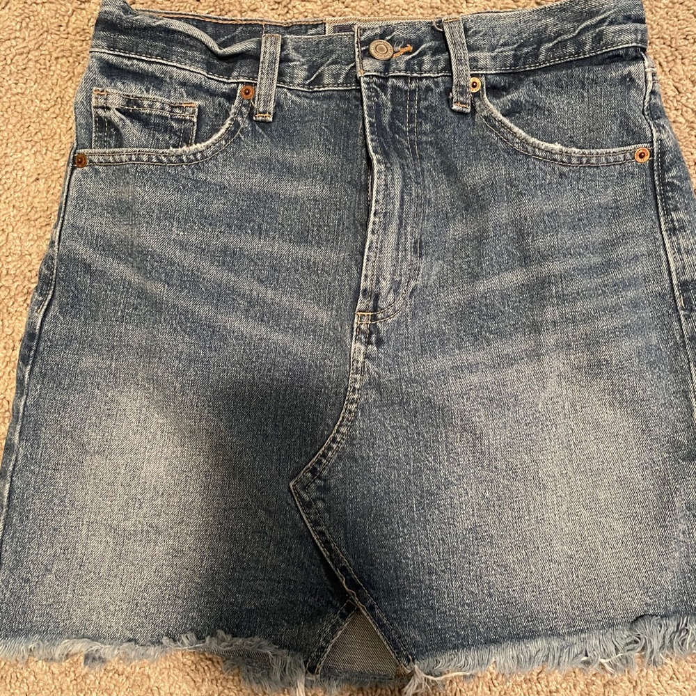 High-rise vintage inspired Jean skirt